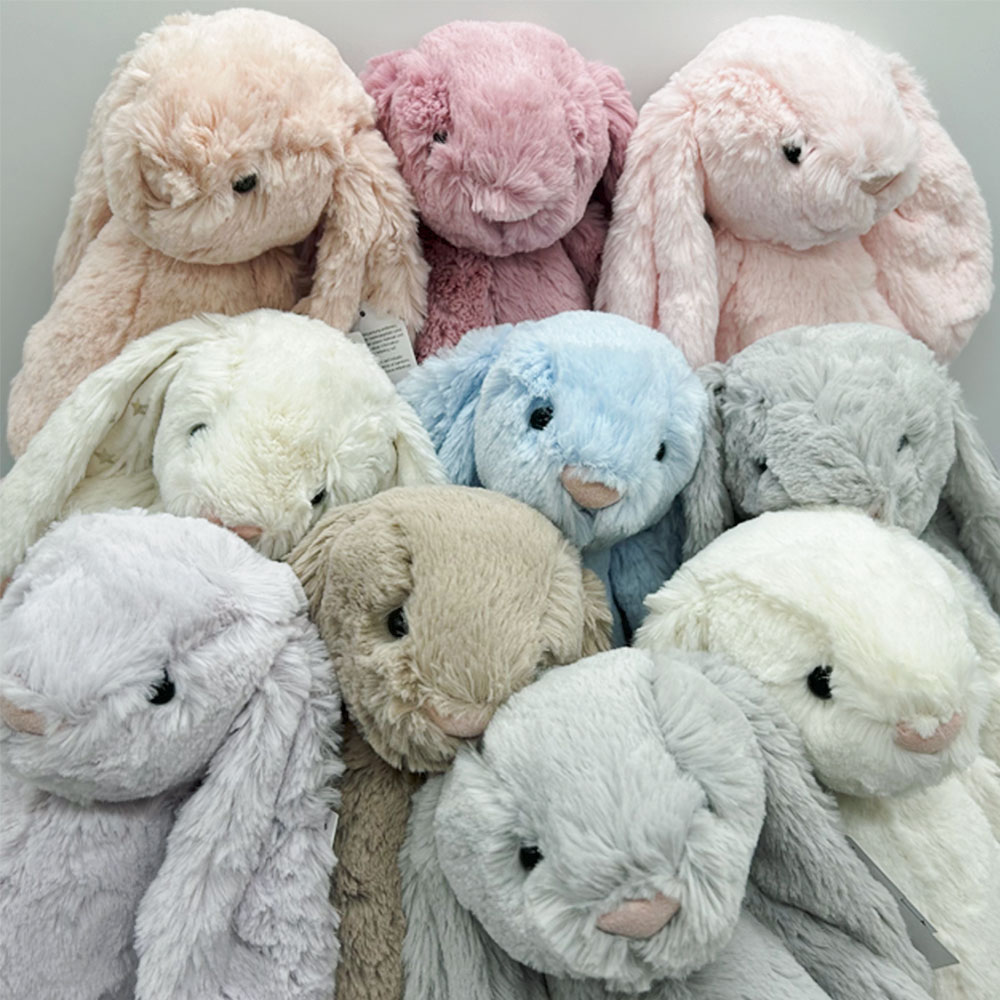 【新色登場♪】【選べる無料ラッピング！】正規品 Jellycat バシュフル バニー Medium イギリス シャーロット王女 ぬいぐるみ 動物 うさぎ かわいい ベビー キッズ 出産 入園 プレゼント お祝い