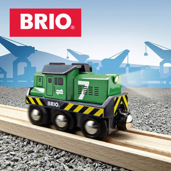 【ラッピング無料！】BRIO バッテリーパワー貨物輸送エンジン BR33214 ブリオ 北欧 スウェーデン おもちゃ セット 知育 木製 電車 働く自動車 線路 道路 追加 パーツ 子ども 孫 幼稚園 保育園 3歳 プレゼント 誕生日 クリスマス お正月 お祝い