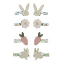 【新柄登場!】【選べる無料ギフトシール♪】MIMI&LULA Bunny & flower mini clips 142080 73 ヘアクリップ キッズ お祝...