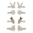 【新柄登場！】【選べる無料ギフトシール♪】MIMI＆LULA Bunny & flower mini clips 142080 73 ヘアクリップ キッズ お祝い プレゼント