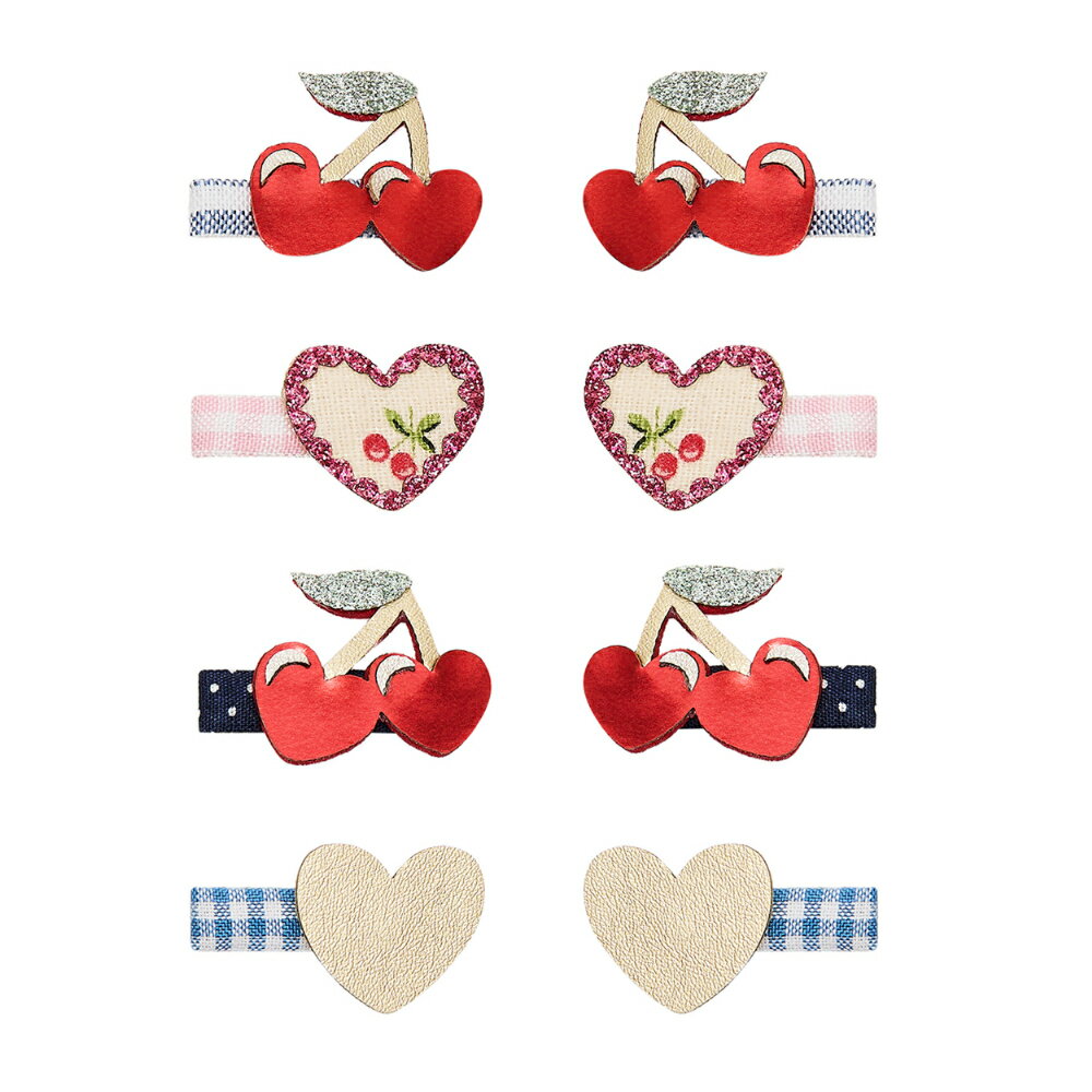 Hair Clips - 【新柄登場！】【選べる無料ギフトシール♪】MIMI＆LULA RED CHERRIES MINI CLIPS se-ml182067 14 ヘアクリップ キッズ お祝い プレゼント