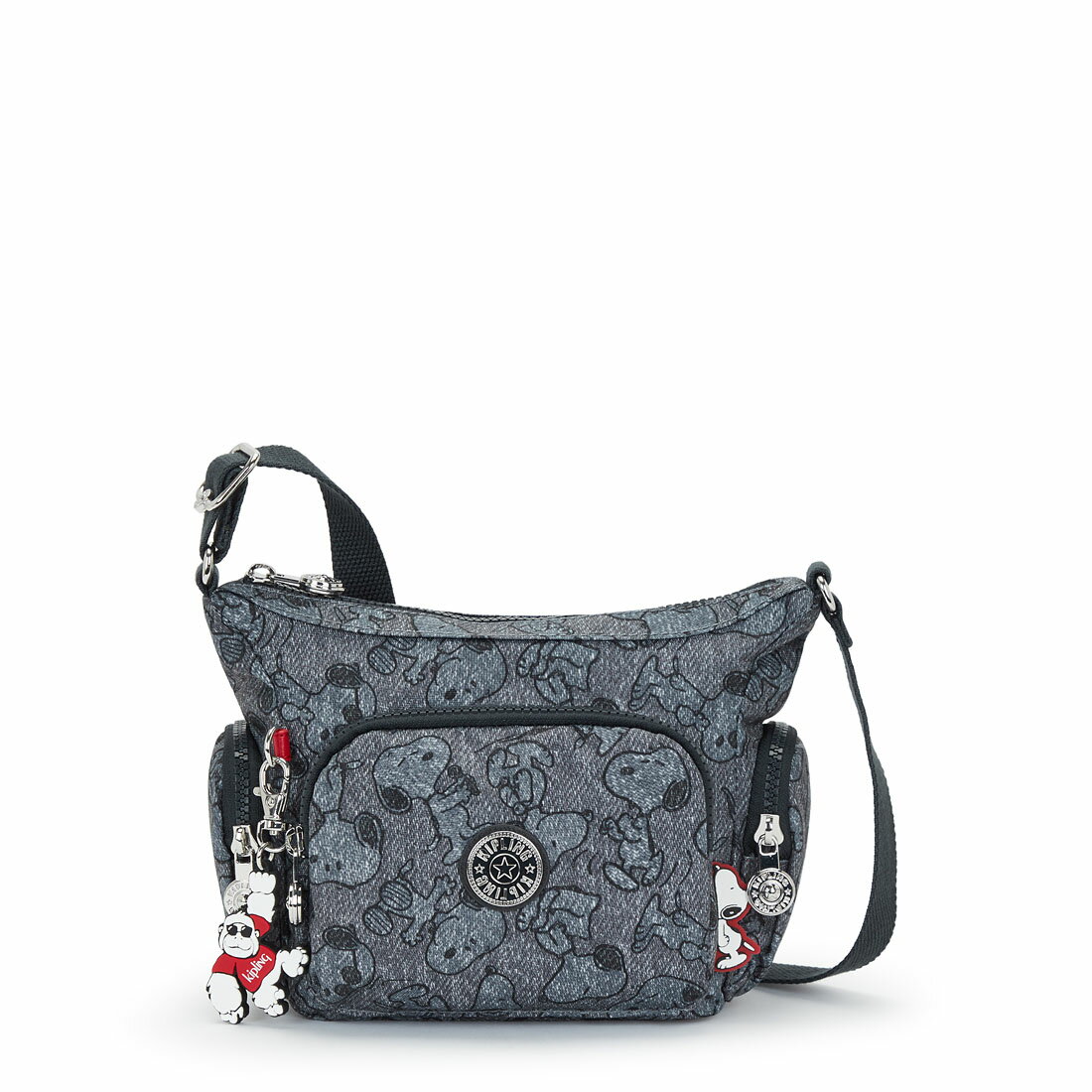 キプリング 公式 ショルダーバッグ GABBIE MINI(Doggy Denim Prt) KIPLING X PEANUTS ギャビーミニ(ドギーデニムプリント) KI7816PE5 スヌーピーのサムネイル