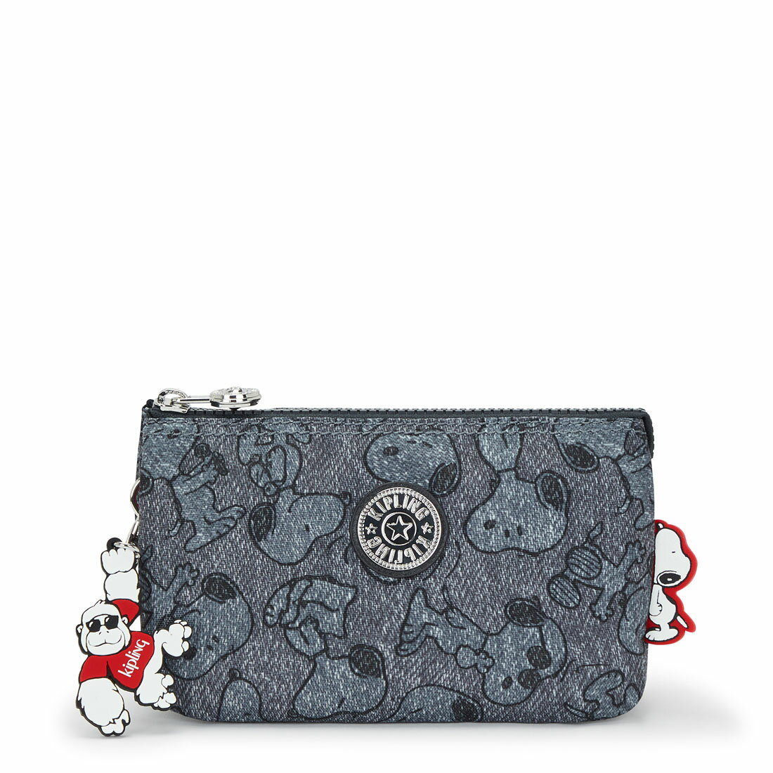 キプリング 公式 ポーチ CREATIVITY L(Doggy Denim Prt) KIPLING X PEANUTS クリエイティビティエル(ドギーデニムプリント) KI7891PE5 スヌーピーのサムネイル