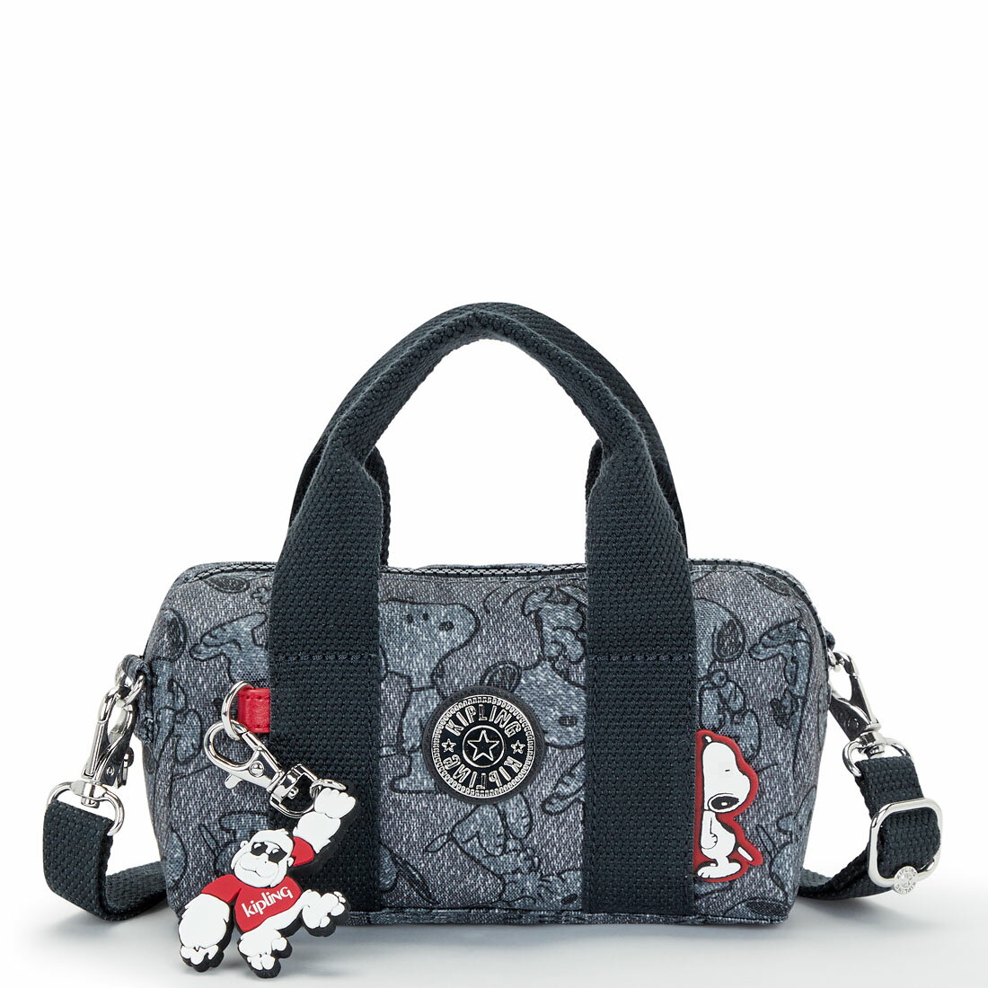 キプリング 公式 ボストンバッグ BINA MINI(Doggy Denim Prt) KIPLING X PEANUTS ビーナミニ(ドギーデニムプリント) KI7944PE5 スヌーピーのサムネイル