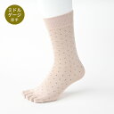 5本指ソックス メンズ ベージュ ネイビーピンドット クルー丈 日本製 ビジネス 綿 水虫 抗菌 防臭 消臭 蒸れない 五本指靴下 ギフト
