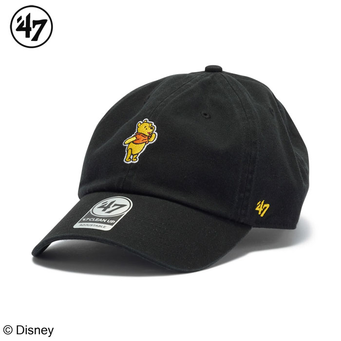 Rakuten - 47 フォーティーセブン キャップ クリーンナップ ディズニー プーさん メンズ レディース ブラック CLEAN UP Disney Pooh BLACK