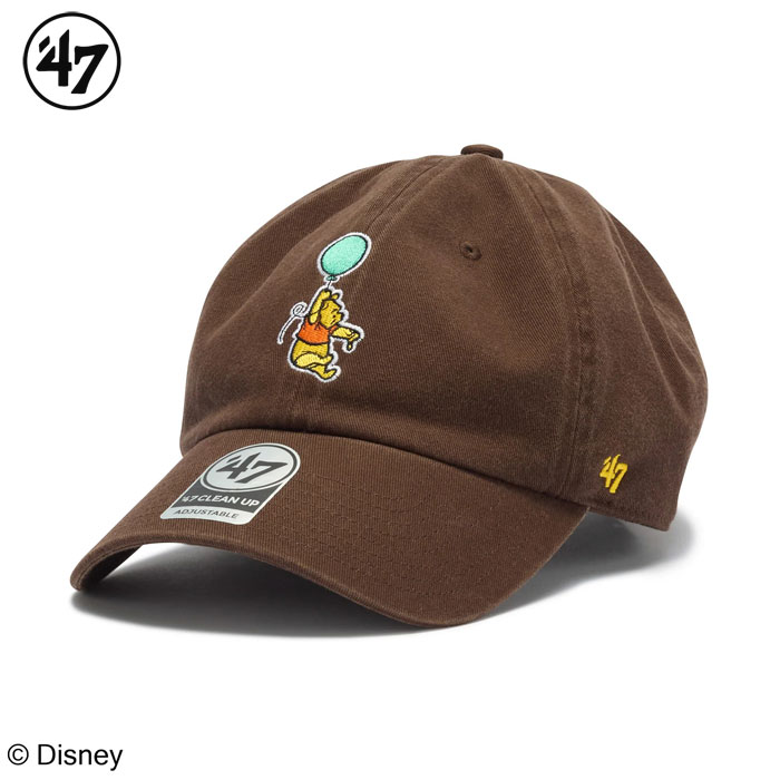 Rakuten - 47 フォーティーセブン キャップ クリーンナップ ディズニー プーさん メンズ レディース ブラウン CLEAN UP Disney Pooh BROWN