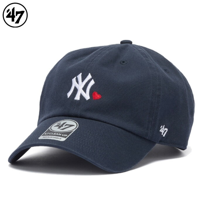 Rakuten - 47 フォーティーセブン キャップ クリーンナップ ハート ニューヨーク ヤンキース メンズ レディース ネイビー CLEAN UP 47A CLPMLBMHEARTNEYYAN CTGW NVY