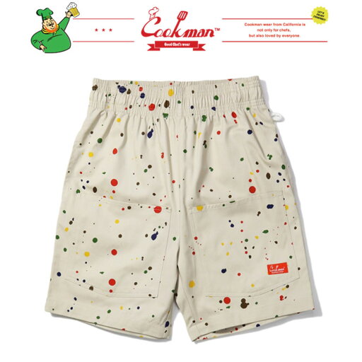クックマン シェフパンツ ショーツ フロントポケット 短パン ハーフパンツ ショートパンツ (メール便送料無料) COOKMAN Chef Pants Front pocket Sauce Splash クックマン シェフパンツ ショーツ フロントポケット 短パン ハーフパンツ ショートパンツ (メール便送料無料) COOKMAN Chef Pants Front pocket Sauce Splash
