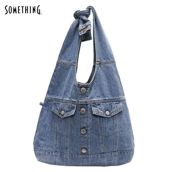 Rakuten - (お得なクーポン発行中！) サムシング デニム トートバッグ レディース 2way ショルダーバッグ atelier SOMETHING JACKET DETAIL BAG (BIG)
