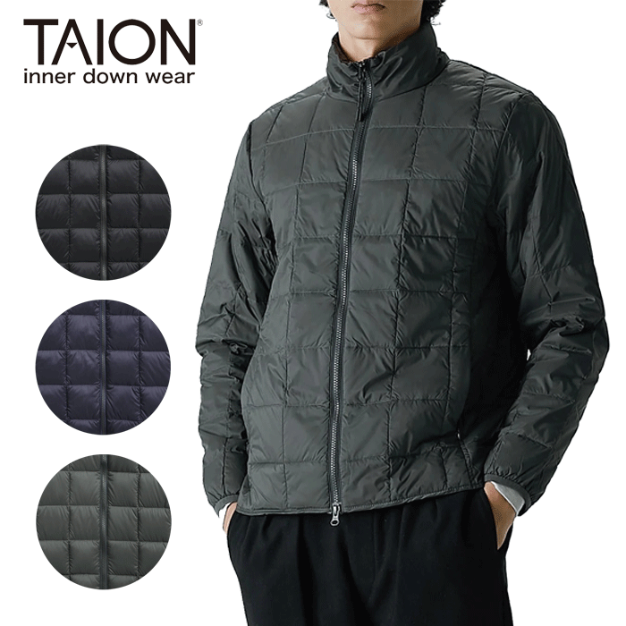 楽天AFRO JACK（お得なクーポン発行中！） タイオン TAION ダウン インナーダウン ジャケット ベーシック ハイネック Wジップ ユニセックス 軽量 防寒 TAION-102WZ