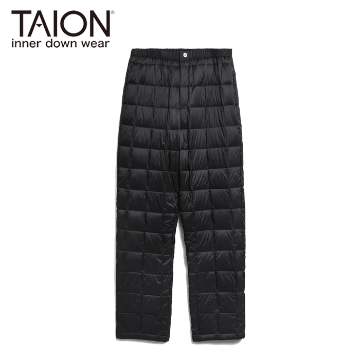 楽天AFRO JACK（お得なクーポン発行中！） タイオン TAION ダウン パンツ ベーシック レギュラーストレート ダウンパンツ ブラック メンズ レディース ユニセックス 軽量 防寒 TAION-131RS