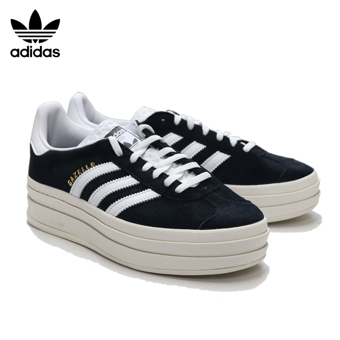 アディダスオリジナルス ガゼル ボールド ブラック 黒 シューズ adidas Originals GAZELLE BOLD Black 即納のサムネイル