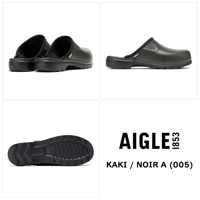 エーグル AIGLE メンズ タデン M クロッグ 靴 シューズ アウトドア 天然ゴム 速乾 ブラック カーキ TADEN M CLOG