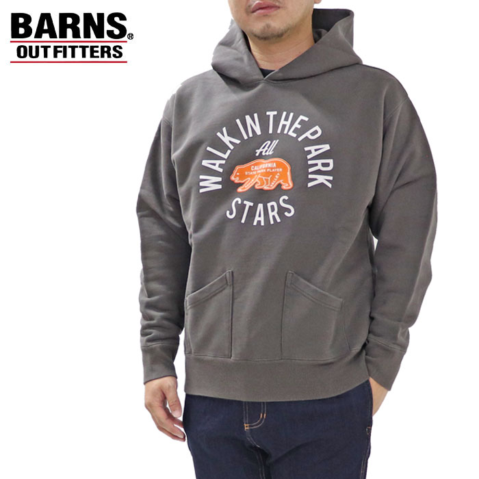 楽天AFRO JACK（お得なクーポン発行中！） バーンズ アウトフィッターズ マックスウエイト スウェット フーディー BARNS OUTFITTERS MAX WEIGHT SWEAT PARKA PRINT 即納