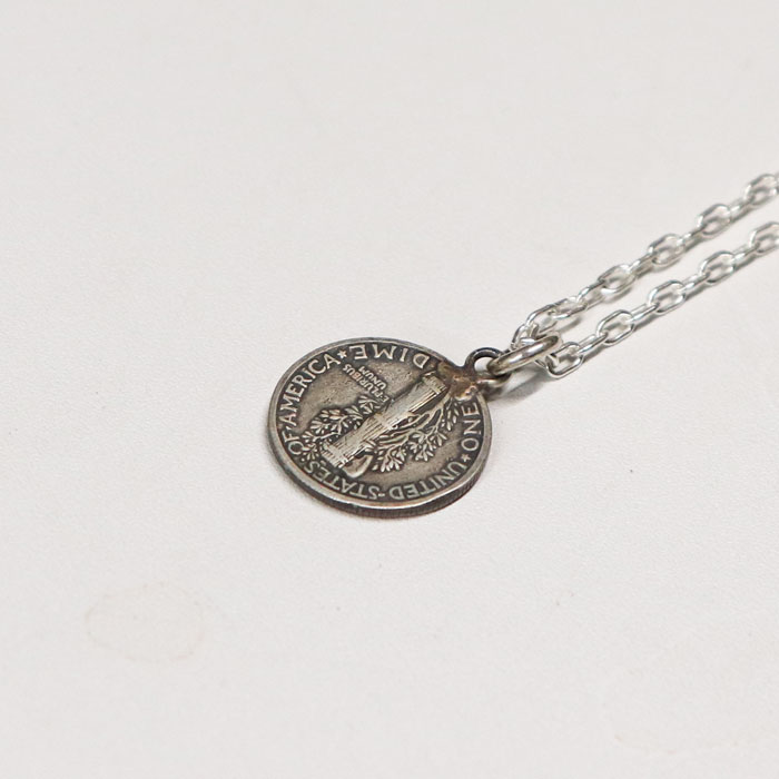 (お得なクーポン発行中！) バーンズ アウトフィッターズ ボタンワークス マーキュリー コイン ネックレス (メール便送料無料) BARNS OUTFITTERS BUTTON WORKS MERCURY COIN NECKLACE B LOGO 3