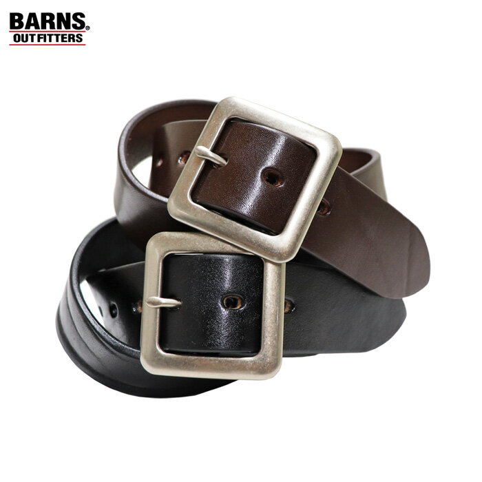 樂天商城 - バーンズ アウトフィッターズ 日本製 ベルト 本革ギャリソン バックル 40mm アメカジ BARNS OUTFITTERS STANDARD Garison Buckle 40mm Leather Belt