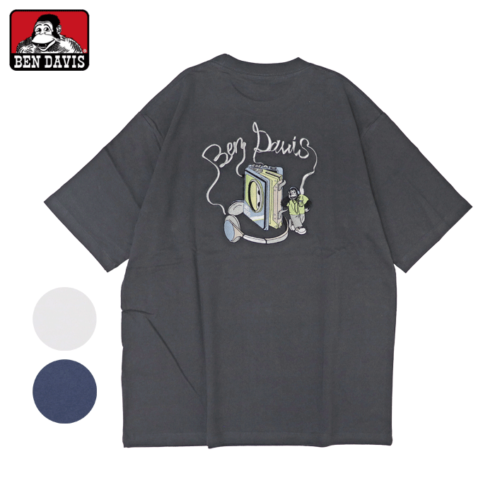 Rakuten - ベンデイビス 半袖 Tシャツ ワイド レトロ (メール便 送料220円) BEN DAVIS CASSTTE PLAYER EMB TEE ベンデービス / ベン デイビス (SA)