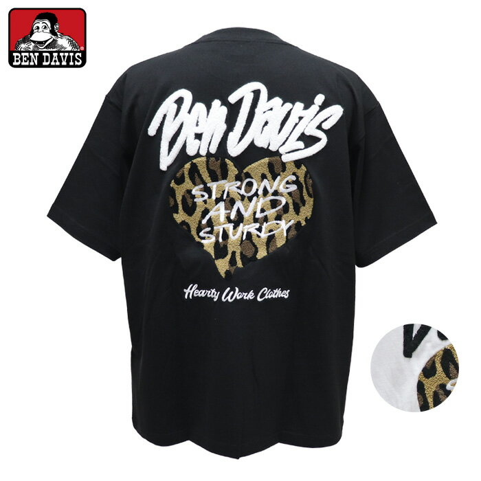 ベンデイビス 半袖 Tシャツ アーバンフィット ヒョウ柄 ハート ベンデービス / ベン デイビス (メール便 送料無料) BEN DAVIS HEART CHENILLE 2 TEE