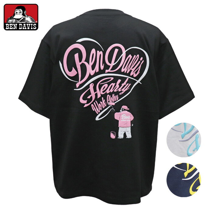 樂天商城 - ベンデイビス 半袖 Tシャツ アーバンフィット ハート 刺繍 ベンデービス / ベン デイビス (メール便 送料無料) BEN DAVIS SCRIPT HEART TEE