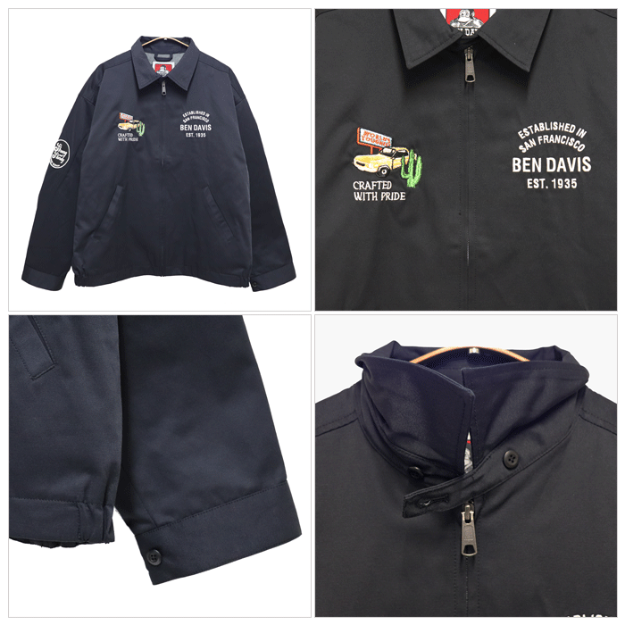 (お得なクーポン発行中！) ベンデイビス ジャケット 長袖 ワイド BEN DAVIS T/C TWILL SOUVENIR JACKET ベンデービス / ベン デイビス