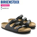 ビルケンシュトック サンダル レディース フロリダ ソフトフットベット ブラック ナローフィット(幅狭) BIRKENSTOCK FLORIDA