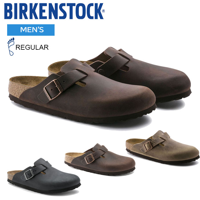 ビルケンシュトック サンダル メンズ ボストン オイルドレザー レギュラー フィット (幅広) BIRKENSTOCK BOSTON OILED