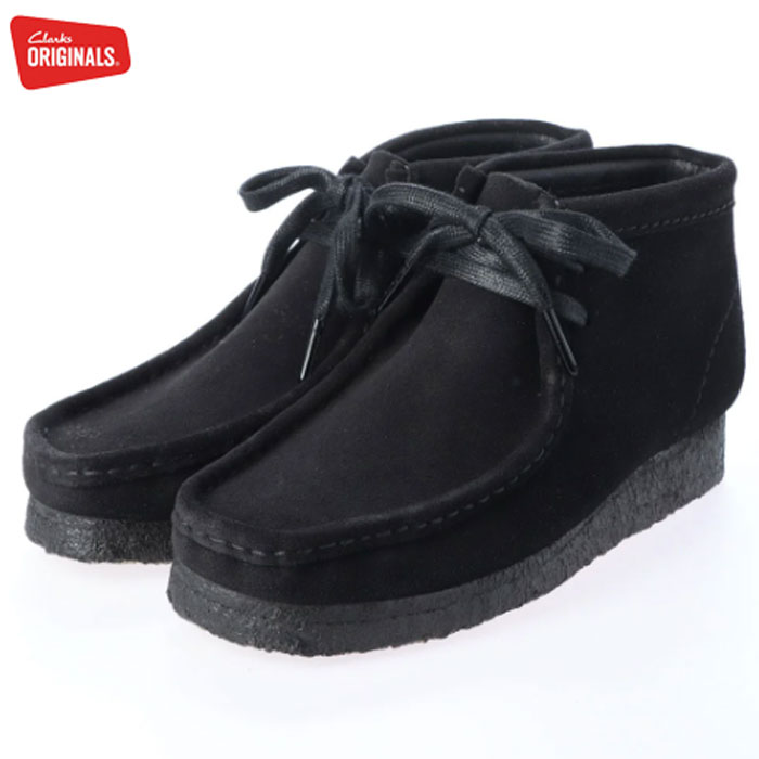 楽天AFRO JACK（お得なクーポン配布中！） クラークス オリジナルス レディース ワラビーブーツ ブラックスエード Clarks Originals Wallabee Boot