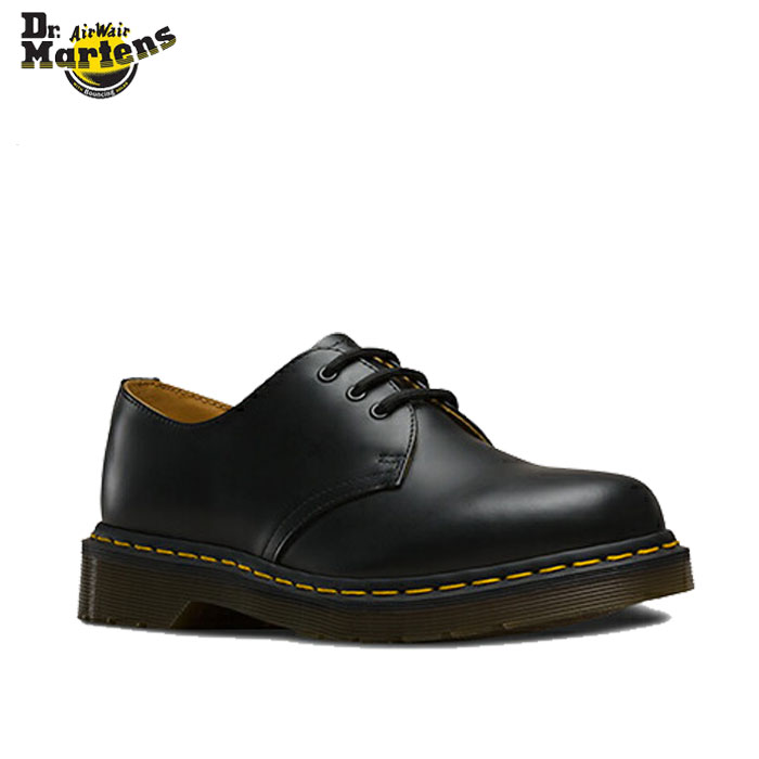 ドクターマーチン メンズ レディース ローカット ブーツ 1461 3 ホール シューズ ブラック 黒 1461 3 EYELET SHOE BLACK SMOOTH 10085001 即納