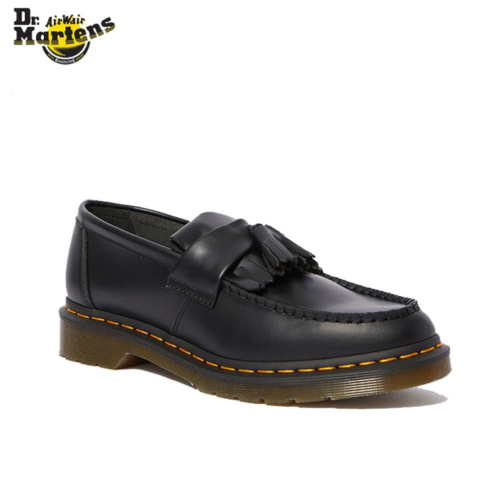 即納 ドクターマーチン 国内正規品 イエローステッチ ローファー シューズ ローカット ブラック 黒 Dr.Martens ADRIAN BLACK