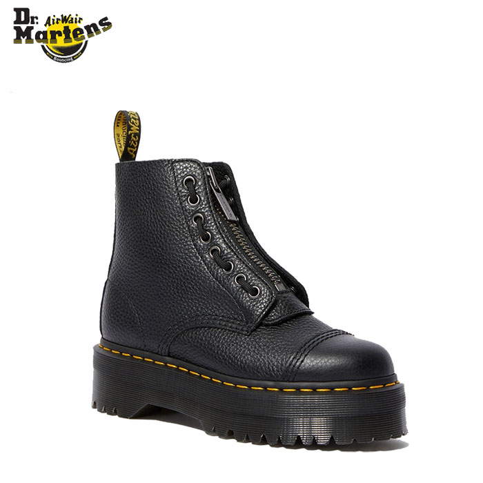 ドクターマーチン ドクターマーチン レディース ブーツ 8ホール SINCLAIR ジャングル ブーツ ブラック 黒 厚底 ジップ Dr.Martens SINCLAIR JUNGLE BOOT BLACK 22564001 即納