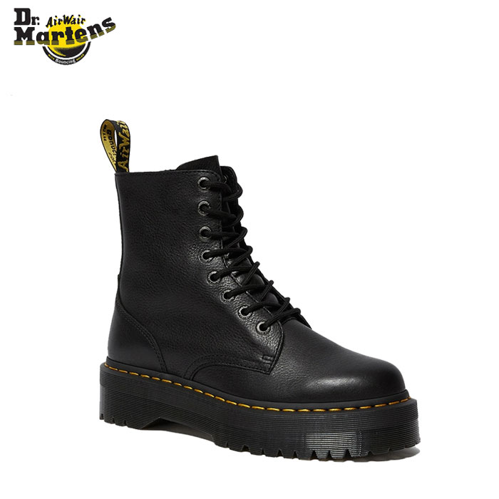 ドクターマーチン ドクターマーチン レディース JADON PISA 8 ホール ブーツ 厚底 ジップ Dr.Martens JADON III 8 EYE BOOT BLACK PISA 26378001 即納