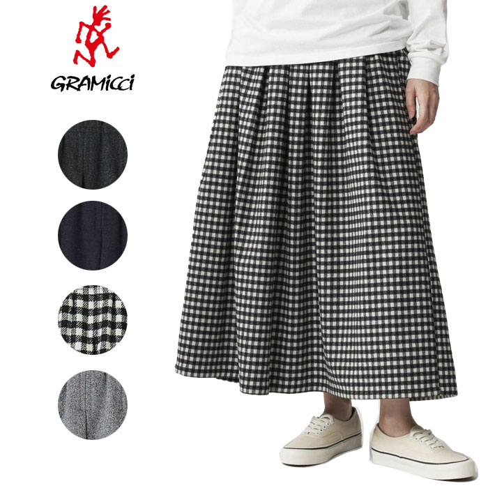 グラミチ レディース ウール プレイティド スカート Womens Gramicci Wool Pleated Skirt G2FW-SK015 即納のサムネイル