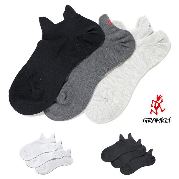 楽天AFRO JACKグラミチ ベーシック スニーカー ソックス 靴下 3組セット （メール便送料220円） Gramicci BASIC SNEAKER SOCKS