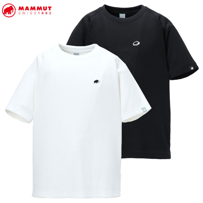 Rakuten - (お得なクーポン発行中！) マムート 半袖 ワッフル Tシャツ メンズ ブラック 軽量 速乾 Mammut Waffle T-Shirt AF Black (0001)