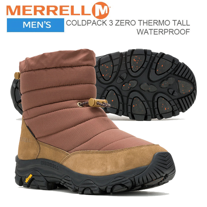 Rakuten - メレル コールドパック 3 ゼロ サーモ トール ウォータープルーフ ライ 防滑 防水 保温 MERRELL OLDPACK 3 ZERO THERMO TALL WATERPROOF RYE