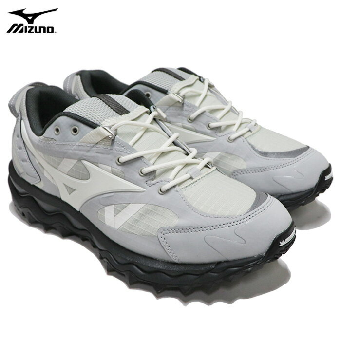 Rakuten - ミズノ スニーカー メンズ ウエーブ ムジン ランニングシューズ グレー×オフホワイト×ライトグレー MIZUNO WAVE MUJIN TL GTX