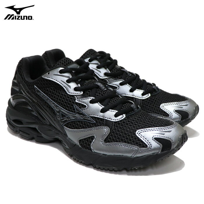 Rakuten - (お得なクーポン発行中！) ミズノ スニーカー メンズ レディース ランニングシューズ ブラック×メタリックグレー MIZUNO WAVE RIDER 10