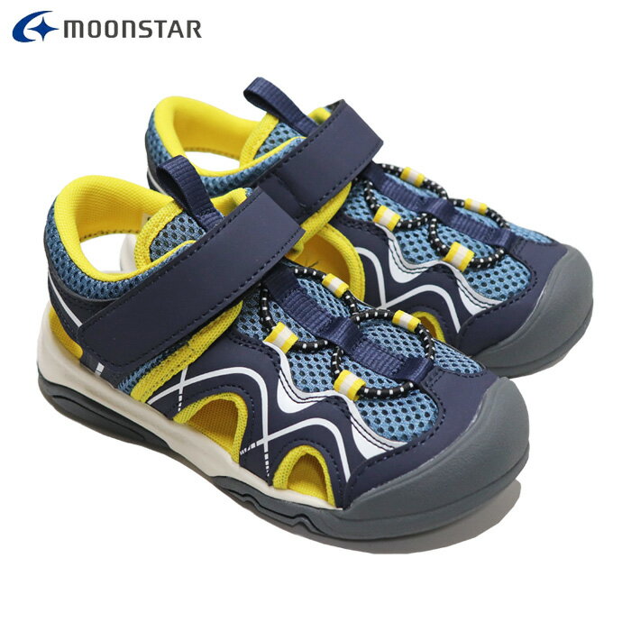 Rakuten - ムーンスター キャロット サンダル キッズ スニーカー サマー シューズ ネイビー MOONSTAR CARROT MF S018C NAVY