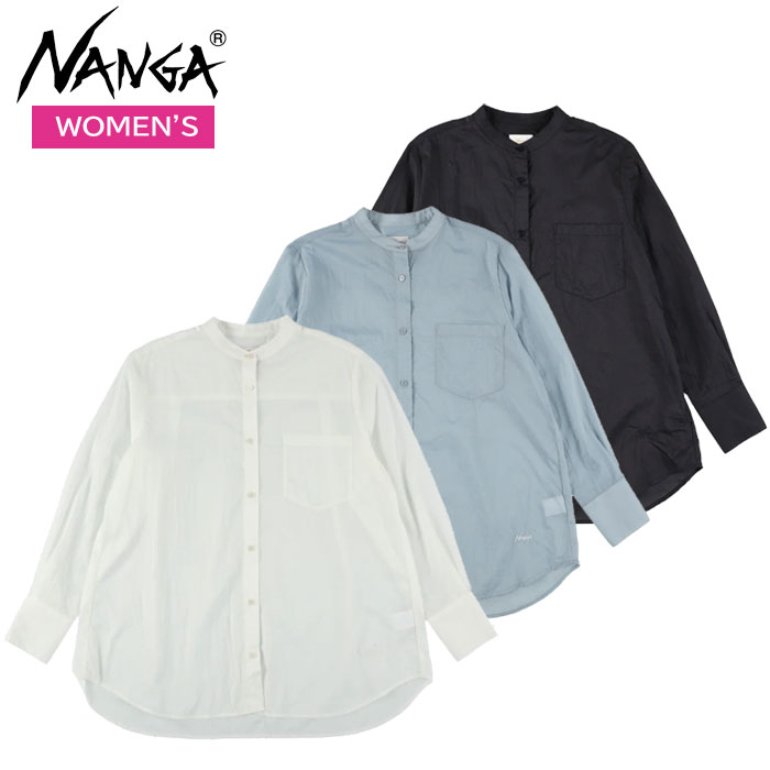樂天商城 - ナンガ レディース シアー バンドカラー シャツ (メール便送料無料) NANGA SHEER BAND COLLAR SHIRT 1I042F