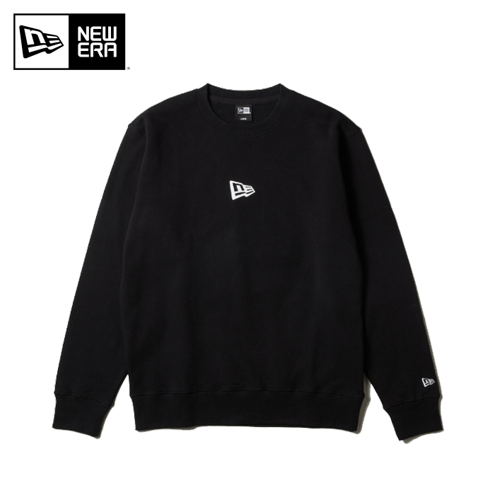 (SALE セール) ニューエラ スウェット 長袖 フラグ ロゴ ミニ ロンT ブラック NEW ERA SWEAT CREW NECK FLAG LOGO MINI BLK 13755318のサムネイル