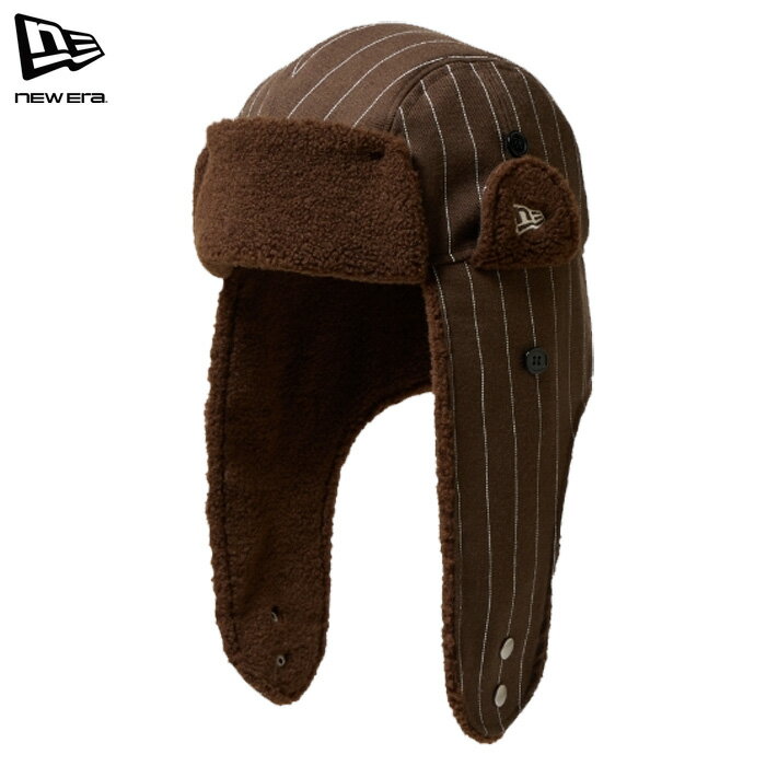 ニューエラ キャップ トラッパー フライトキャップ ストライプ メンズ レディース ブラウン NEW ERA TRAPPER BRN STRIPE BRN