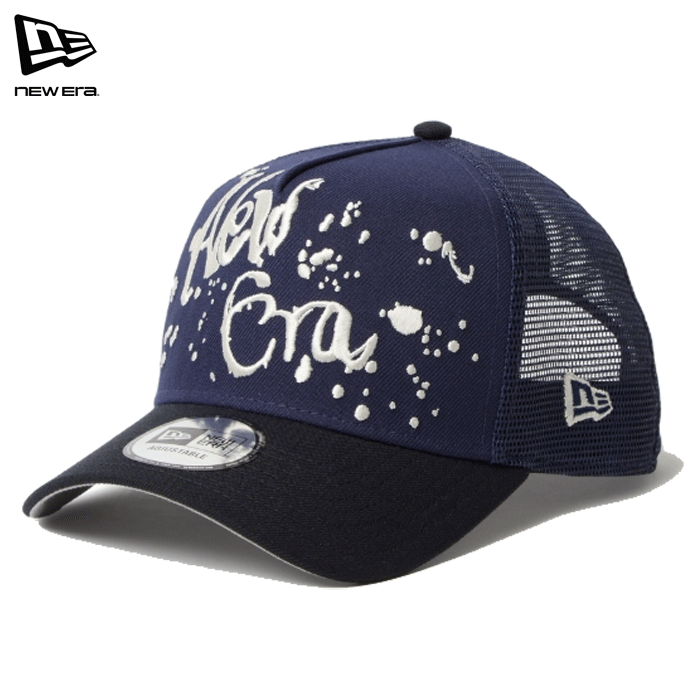 Rakuten - ニューエラ キャップ 9FORTY A-Frame アジャスタブル メッシュ ドリッピング ネイビー メンズ レディース NEW ERA 940AFTR DRIPPING NEWERA NVY LNVY