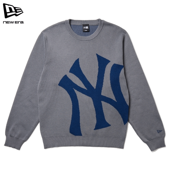 楽天AFRO JACK（お得なクーポン発行中！） ニューエラ 長袖 ニット ビッグロゴ ヤンキース グレー トップス メンズ レディース NEW ERA GF KNIT SWEATER NEYYAN GRY