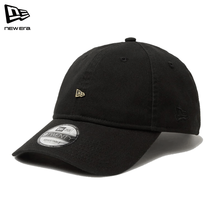 ニューエラ キャップ 9TWENTY ブラック ゴールド メンズ レディース NEW ERA 920ES METAL FLAG FRONT B..