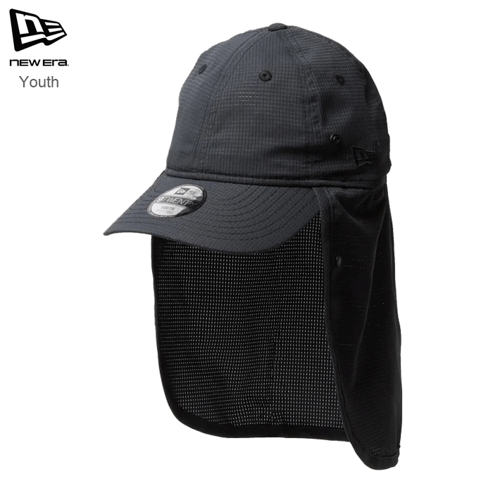 ニューエラ キャップ キッズ 9TWENTY ユース 子供 帽子 アウトドア 軽量 撥水 抗菌 ブラック NEW ERA OD YTH920 SUNSHADE TECH AIR BLK