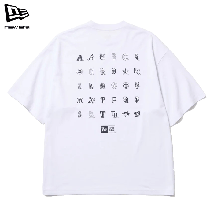 ニューエラ Tシャツ 半袖 ホワイト MLB オーバーサイズ （メール便 送料無料） NEW ERA SS OS CT TEE MLB 30 TEAM WHI