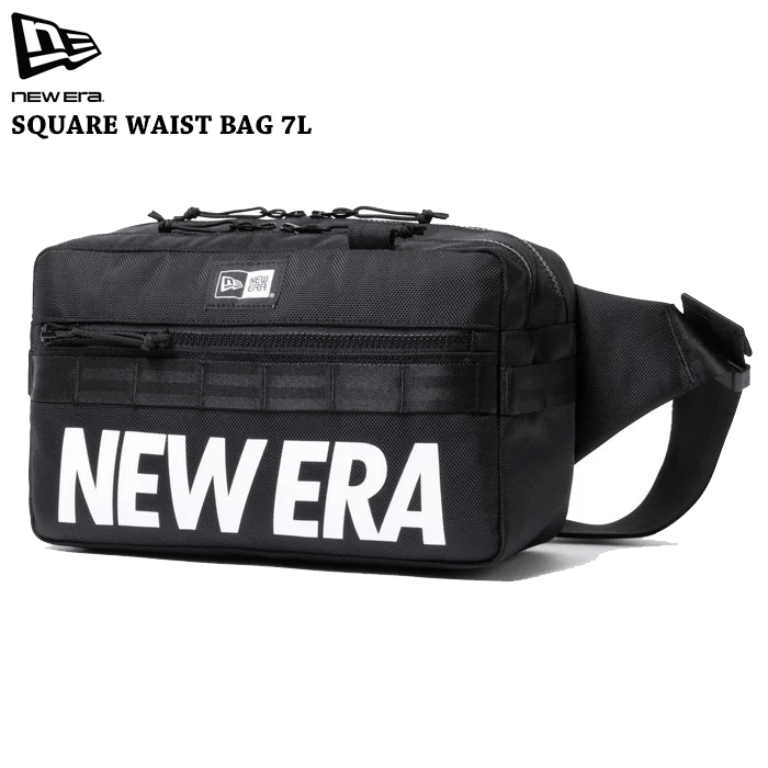 ニューエラ バッグ スクエア ウエストバッグ 7L ブラック ショルダーバック NEW ERA SQUARE WAIST BAG NELOGO BLK WHI 251