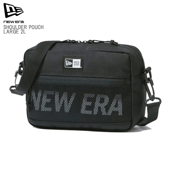 Rakuten - ニューエラ バック ショルダーポーチ ラージ 2L ブラック 鞄 カバン (メール便 送料無料) NEW ERA SHOULDER POUCH L BLK NEW ERA WHI 251