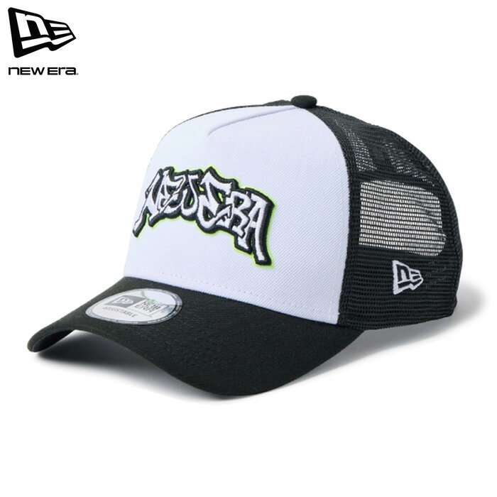 Rakuten - ニューエラ キャップ 9FORTY A-Frame メッシュ アジャスタブル グラフィティデザイン 刺繍 ブラック ホワイト メンズ レディース NEW ERA 940AFTR WALL ART WHI BLK 261